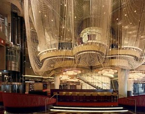 Publicity photo of The Chandelier bar at the Cosmopolitan Hotel in Las Vegas